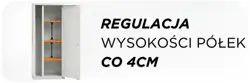regulacja wysokości półki